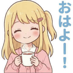 Cute Blonde JK Daily Use Stickers