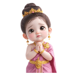 穿泰國服裝的小女孩 1（無文字）