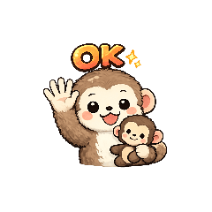 Cute  Japanese Macaque Stickers