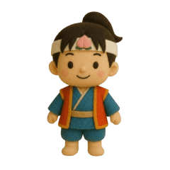 Felt stuffed Momotaro