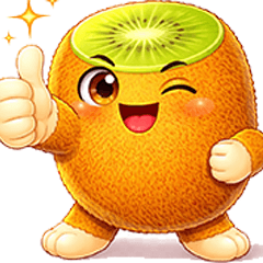 Kiwi Boy Stickers  Chill & Positive