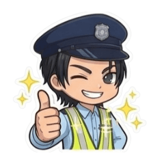 Cool Security Guard: Center Part Boy