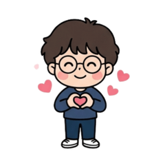 Relaxed Everyday Glasses Woman Stickers