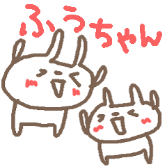 Fu-chan cute rabbit stickers!