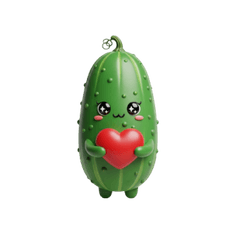 Cute Kawaii Cucumber Stickers, Character