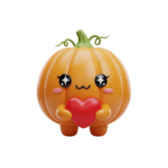 Super Cute Glossy Pumpkin Sticker