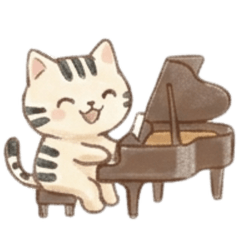 Pianeko : Piano Cat Stamps