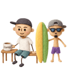 Surf and stick boy