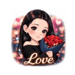 Pretty Girl Love Stickers