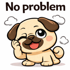 Cute Pug Daily Stickers Vol.E-1