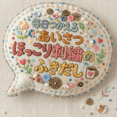 Embroidered speech Bubble Stamp