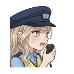Cool Blonde Security Girl Stickers