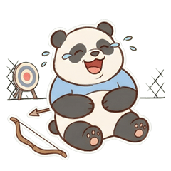 每天都能用！柔軟可愛動物射箭英文貼圖