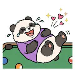 每天都能用！柔軟可愛動物撞球英文貼圖