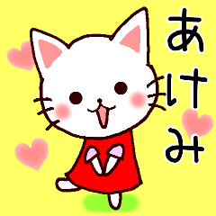 Akemi cat name sticker