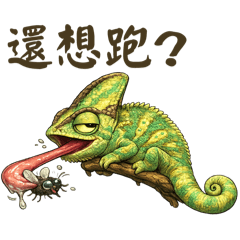 高冠變色龍－躺平日常