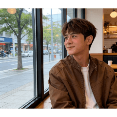 Ver:小伙咖啡廳放鬆表情