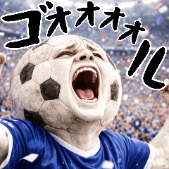 Japanese stickers to support soccer