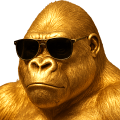 It's a golden gorilla.