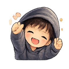 Little Hoodie Boy  Daily Cute Stickers