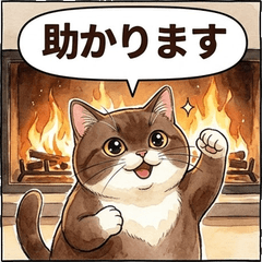 逼真貓咪與暖心熱可可冬日療癒