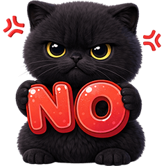 ❤️แมวดำ ตัวตึง❤️(No Text)