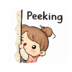 Cute Peek Girl Dairy