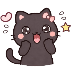 A little black cat, Kiku! (No Text)