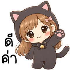 นางแมวน้อย น่ารัก จิบิ