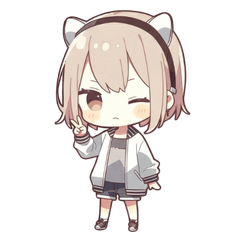 Cat-eared girl's reaction [Minimal text]