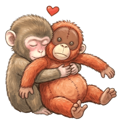 ★小猴子與他的玩偶 甲你攬牢牢★