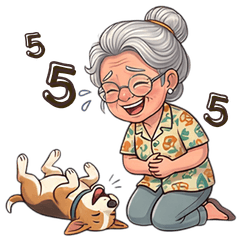 Grandma and the dog