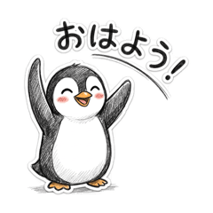 Stickers of penguin