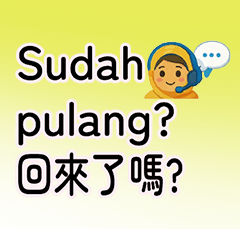 印尼保母接送外出貼圖中印雙語印尼語寶寶保