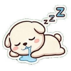 像麻糬的小白狗