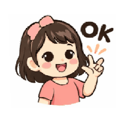 Cute Daily Happy Girl Stickers