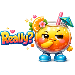 Cute Juice Fun Sticker