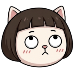 阿茫的假髮臉部放大表情