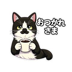 Cute Relaxed Lucky Cat Stickers