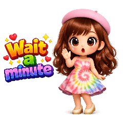 Cute Girl Daily Chat Sticker.