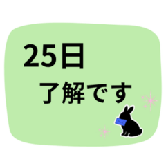 Rabbit Schedule Chat Stickers Vol.4