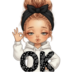 Messy Bun Mayim Daily Stickers