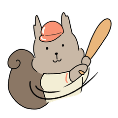 squirrels watching baseball game