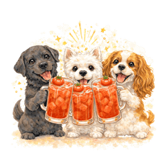 Cute Daily Dog Stickers  Lovely Trio