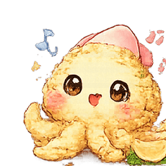Kawaii Tempura Octopus Stickers