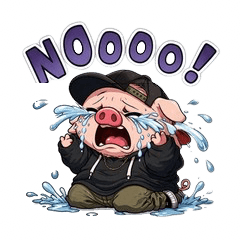 Lazy Rapper Pig Stickers