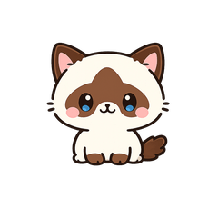 Siamutaro Polite Cat Daily Stickers