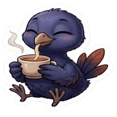 Cute blackbirds Sticker