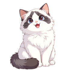 Cute cat Ragdoll LINE stickers