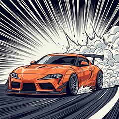 煙霧瀰漫！JDM飄移汽車貼圖①